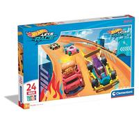 Clementoni Jigsaw Puzzle Hotwheels 24 Maxi Pieces - Supercolor Puzzle For Children 3-5 Years, Cartoon, Cars, Gift For Boy/Girls, Puzzle For Kids, Made In Italy, 28523