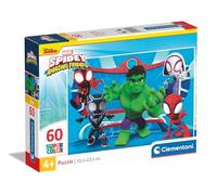 Clementoni Jigsaw Puzzle Marvel Spidey & Friends 60 Pieces - Supercolor Puzzle For Children 4-6 Years, Cartoon, Marvel, Gift For Boy/Girls, Puzzle For Kids, Made In Italy, 26595