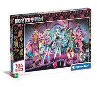 Clementoni Jigsaw Puzzle Monster High 104 Pieces - Supercolor Puzzle For Children 6-8 Years, Cartoon, Gift For Boy/Girls, Puzzle For Kids, Made In Italy, 25784