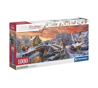 Clementoni Jigsaw Puzzle Panorama 1000 pieces, Christmas Over the Bridge, Puzzle for Adults 14-99 Years, Compact box, Made in Italy, 39999