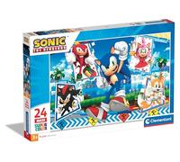 Clementoni Jigsaw Puzzle Sonic 24 Maxi Pieces - Supercolor Puzzle For Children 3-5 Years, Cartoon, Gift For Boy/Girls, Puzzle For Kids, Made In Italy, 28526