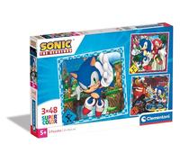 Clementoni 25320 Sonic Jigsaw 3 48 Pieces-Supercolor Children 5-7 Years, Cartoon