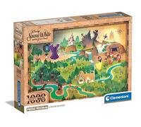 Clementoni Jigsaw Puzzle Story Maps - Snow White 1000 Pieces - Poster Included, Puzzle For Adults 14-99 Years, Gift For Men/Women, Map, Made In Italy, 39814