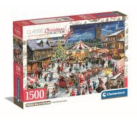 Clementoni Jigsaw Puzzle The Christmas Fair 1500 Pieces - Compact Box, Puzzle For Adults 14-99 Years, Gift For Men/Women, Made In Italy, 31725