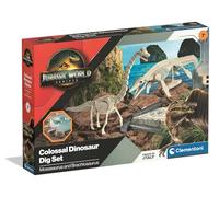 Clementoni Jurassic World Colossal Dinosaur Dig Set Mosasaurus and Brachiosaurus - Excavation and Build Kit for Kids 7+
