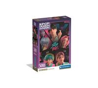 Clementoni KPOP Demon Hunters 500 Piece Puzzle for Teens and Young Adults Age 14+, Made in Italy, Screen Free Challenge That Boosts Focus and Problem Solving, Includes Poster, Gift for Kpop Fans