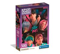 Clementoni KPOP Demon Hunters 500 Piece Puzzle for Teens and Young Adults Age 14+, Made in Italy, Screen Free Challenge That Boosts Focus and Problem Solving, Includes Poster, Gift for Kpop Fans