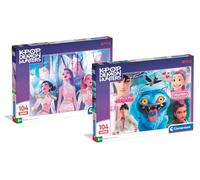 Clementoni KPop Demon Hunters 2x 104-Piece Jigsaw Puzzles for Kids, Ages 6+