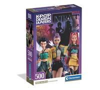 Clementoni KPOP Demon Hunters 500 Piece Puzzle 2 for Teens and Young Adults Age 14+, Made in Italy, Screen Free Activity That Boosts Focus, Problem Solving and Patience, Includes Poster