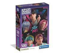 Clementoni KPOP Demon Hunters 500 Piece Puzzle for Teens and Young Adults Age 14+, Made in Italy, Screen Free Challenge That Boosts Focus and Problem Solving, Includes Poster, Gift for Kpop Fans