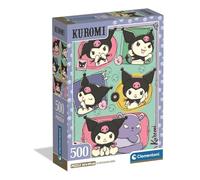 Clementoni Puzzle Kuromi 500-Piece Compact Box, Made in Italy, Includes Poster, Age 14+