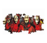 Clementoni - 39545 - Puzzle Panorama - La Casa De Papel/Money Heist - 1000 pieces - Made in Italy - jigsaw puzzles for adult - jigsaw puzzles Netflix