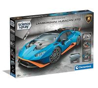 Clementoni- Lamborghini Building Set: Realistic Model Car, Steerable Wheels, Fun Motor-Driven Play, STEM Toy(8 Years and Up)