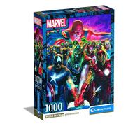 Clementoni - Marvel The Avengers Avengers-1000 Pieces, Poster Included, Superhero Puzzle, Fun for Adults, Made in Italy, 39915, Multicoloured