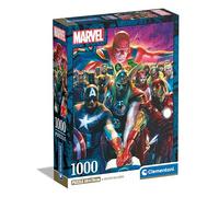 Clementoni - Marvel The Avengers Avengers-1000 Pieces, Poster Included, Superhero Puzzle, Fun for Adults, Made in Italy, 39915, Multicoloured