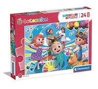 Clementoni - Maxi Cocomelon 24pcs Supercolor Puzzle-Cocomelon-24 Pieces-Made in Italy, 3 Years, Children Cartoons, Multicoloured, Medium, 24225