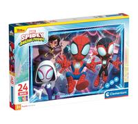 Clementoni 28527 Marvel Spidey And His Amazing Friends Jigsaw 24 Maxi Pieces-Supercolor Children 3-5 Years, Cartoon, Gift for Boy/Girls, Puzzle for Kids, Made in Italy, Multicolor