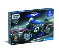 Clementoni- Science & Play Yamaha M1: Motorcycle Building Set with 3-Speed Gearbox & Suspension, Educational STEM Toy for Kids (8+ Years)