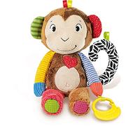 Clementoni - Monkey Sings, Plays, Learn Interactive Speaking in Italian, Electronic Play Children 3 Months, Educational Plush 100% Washable, Multicolor, 17673