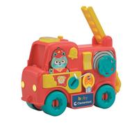 Clementoni Montessori Baby Fire Truck Activity Centre | Wooden Busy Board Inspired Toy with Manual Skill Activities | Expandable with Montessori Baby House | 18 Months+