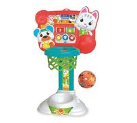 Clementoni New Interactive Basketball Hoop Toy with Fabric Ball and Sound | Removable Backboard and Adjustable Base | Baby and Toddler Sports Activity Centre