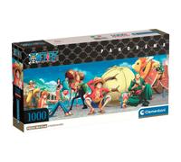 Clementoni - 37075 Jigsaw Puzzle 1000 Pieces for Adults and Teenagers, Special Series, Anime Theme One Piece, Poster Included, Compact Box, Gift Idea for Men and Women, Made in Italy, 98 x 33 cm