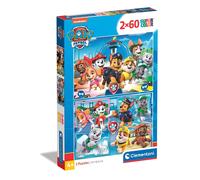 Clementoni Paw Patrol-2 x 60 kinderbox, 2 puzzels (60 stuks), gemaak (US IMPORT)