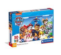 Clementoni | Paw Patrol Puzzle for Children 3 Years+ | 30 Pieces SuperColor | Motor skills, observation, logic | Nickelodeon characters | Format 33.5 x 23.5 cm | Recycled Cardboard | Missing Pieces