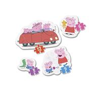 Clementoni Peppa Pig My First Puzzle Of 3 / 6 / 9 / 12 Pieces - 21 x 26.5 x 7.2 CM