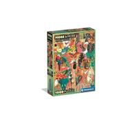 Clementoni Puzzle 1000 pcs More is More, Animal & Botanics, Compact Box, Puzzle for Adult 14-99 Year, Made in Italy, 37073