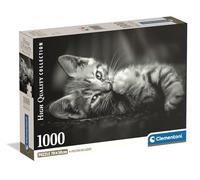Clementoni - 39950 Puzzle 1000 Pieces for Adults and Children, Collection, Kitty Theme, Cat Image, Compact Box with Poster Included, Gift Idea for Men and Women, Made in Italy, 70 x 50 cm, 39950