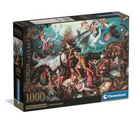 Clementoni - 39972 Jigsaw Puzzle 1000 Pieces Art for Adults and Children, Museum Collection, Fall Theme of the Rebel Angels of Bruegel, Compact Box, Poster Included, Gift Idea Made in Italy, 70 x 50