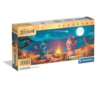 Clementoni Puzzle 1000 pieces Panorama Disney Stitch, Compact Box, Puzzle for Adults 14-99, Made in Italy, 37061
