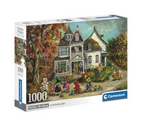 Clementoni - Puzzle 1000 Pieces - Pauline Paquin Collection - The Haunted House - Poster Included - Finish Size 70 x 50 cm - Compact Box - from 14 Years Old to Adult - 83014