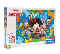 Clementoni Puzzle 104 pieces, Disney Mickey and Friends, Puzzle for Kids 6+ Years, Made in Italy, 25053