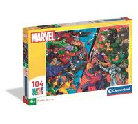 Clementoni Puzzle 104 pieces, Marvel Heroes VS Villains, Puzzle for Kids 6+ Years, Made in Italy, 25061
