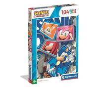 Clementoni Puzzle 104 pieces Sonic, Puzzle for Kids 6+ Years, Made in Italy. 25038