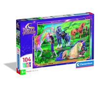 Clementoni Puzzle 104 pieces, Unicorn Academy, Puzzle for Kids 2-6 years, Made in Italy, 25093