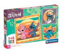 Clementoni Puzzle PZL 3x48 Square Stitch – Disney, 144 pcs, Kids 5+, Made in Italy
