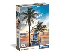 Clementoni Puzzle 500 pieces Collection, Miami Beach Florida, Compact box, Puzzle for Adults 14-99, Made in Italy, 35574