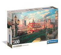Clementoni - 35575 500 Piece Jigsaw Puzzle for Adults and Teenagers, Westminster Bridge Theme with Big Ben, Compact Box with Poster Included, Gift Idea Made in Italy, 70 x 50 cm, 35575