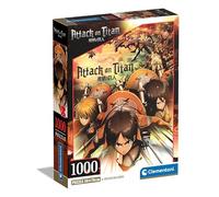 Clementoni Puzzle Attack On Titans - 1000 Pieces - Adult Jigsaw Puzzle, Poster Included, Anime, Manga, Fun For Adults, Made In Italy, 39923
