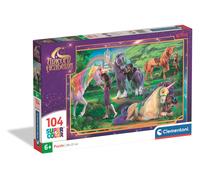 Clementoni Puzzle 104 pieces, Unicorn Academy, Puzzle for Kids 2-6 years, Made in Italy, 25093
