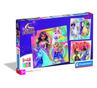 Clementoni Puzzle 3x48 Unicorn Academy, 144 pieces, Puzzle for Kids 5+ years, Made in Italy, 25325