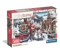 CLEMENTONI - PZL 500 XMAS COLL. TRAIN STATION W/SNOWMAN - 35627