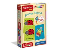 Clementoni - Sapientino Baby First Educational Memo 1 Year, Montessori Flashcards, Memory Game-Made in Italy, Italian Color, 16432
