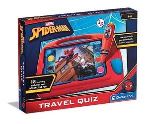 Clementoni - Sapientino Travel Quiz Marvel Spiderman Banquet with Interactive Pen Cards, Educational Game 4 Years, Electronic Talking, Made in Italy, Colour Multilingual 16453