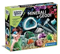 Clementoni - Science Lab Geodes-Set Mineralogy with Brick to Dig, Mineral Laboratory, Scientific Game 8 Years (Italian Version) -Made in Italy, Color, 19350