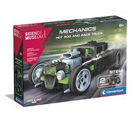 Clementoni- Science Museum Mechanics: Hot Rod & Rocket Truck Building Set, 2 Models in 1, Moving Gears, STEM Learning Toy for Kids (8+ years)