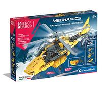 Clementoni- Science Museum Mechanics Mountain Rescue Kit: Build & Play Helicopter, 250+ Pieces, Educational Science Toy for Kids (8+ Years)